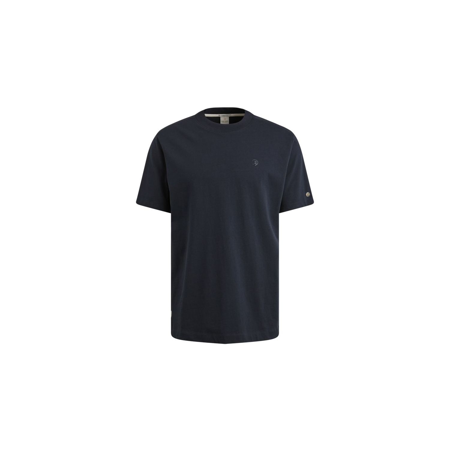 Cast iron ss r-neck rf single jersey dark sapphire