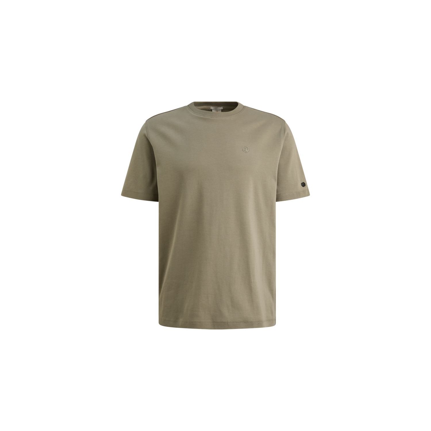 Cast Iron Short sleeve r-neck regular fit in Vetiv
