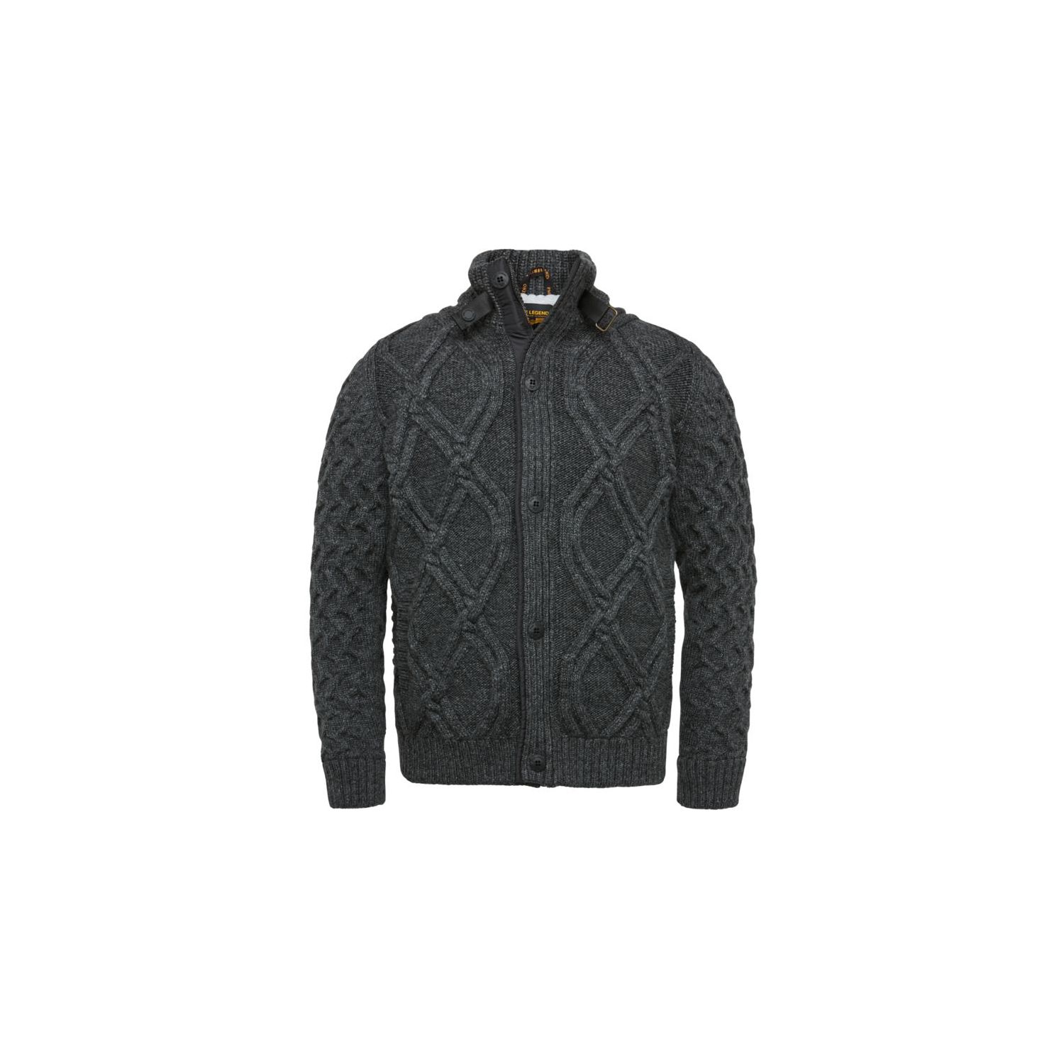 PME Legend zip jacket heavy knit mixed yarn antrac