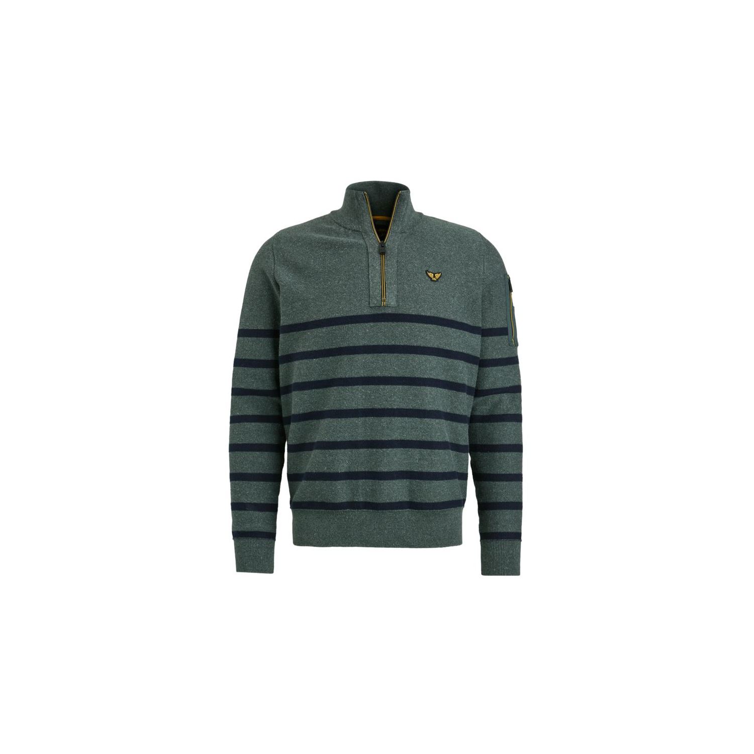 Pme Legend half zip collar cotton rib knit