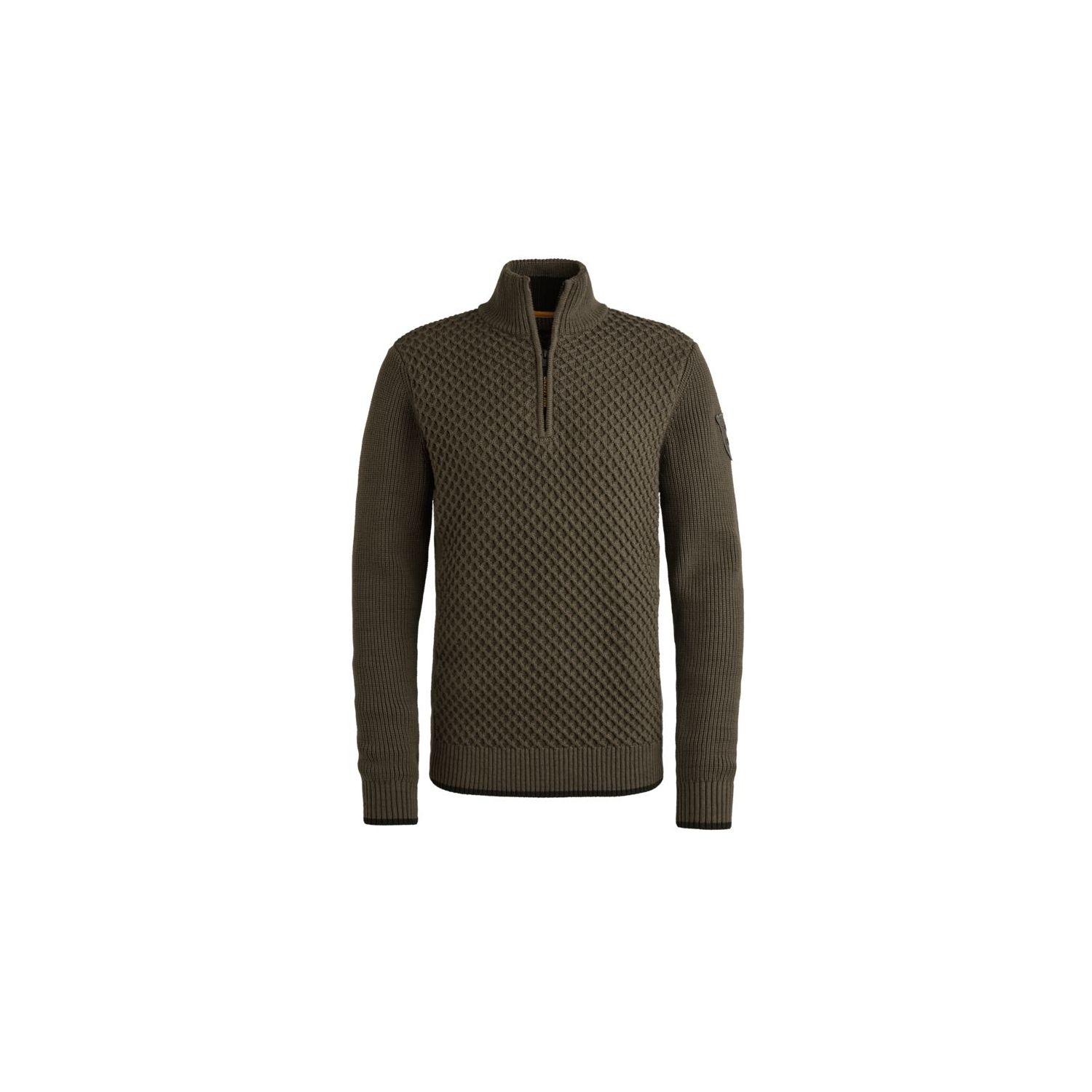 PME-Legend Half zip collar cotton mix yarn Beluga