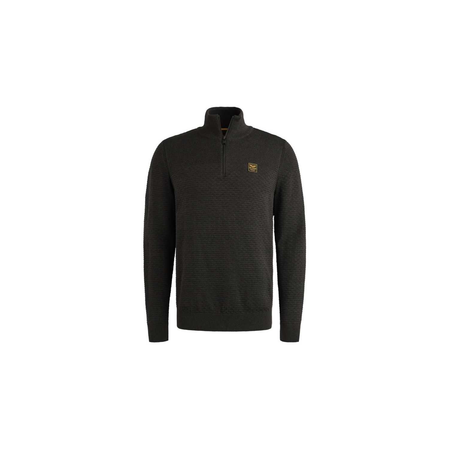 PME-Legend Half zip collar cotton mouline (or Blac