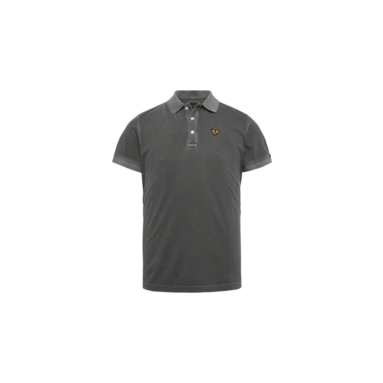 Pme legend s/s polo garment dyed pique asphalt