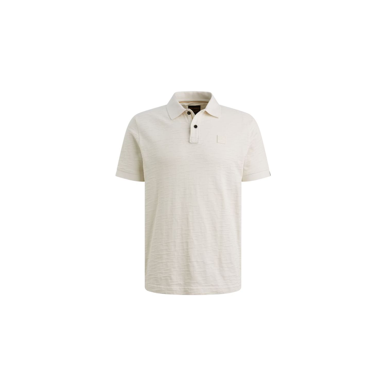 PME-Legend Short sleeve polo jacquard jersey Egret
