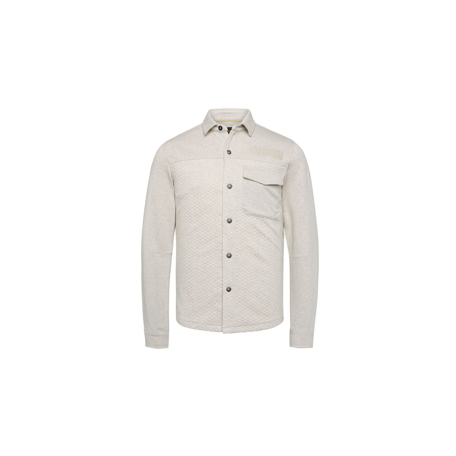 PME Legend shirt jacquard sweat fabric bone white