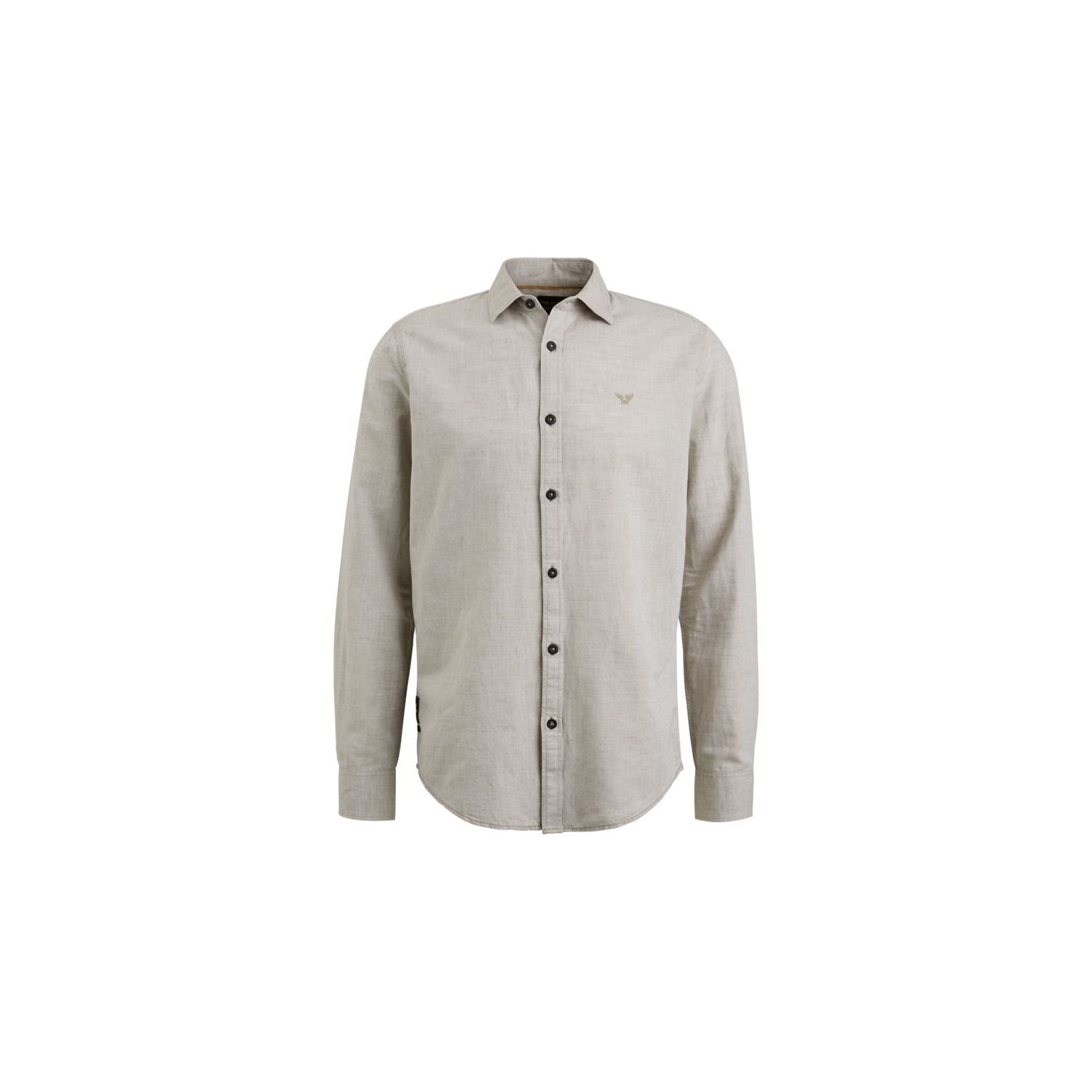 Pme legend l/s shirt cotton/linen 2tone owen rock