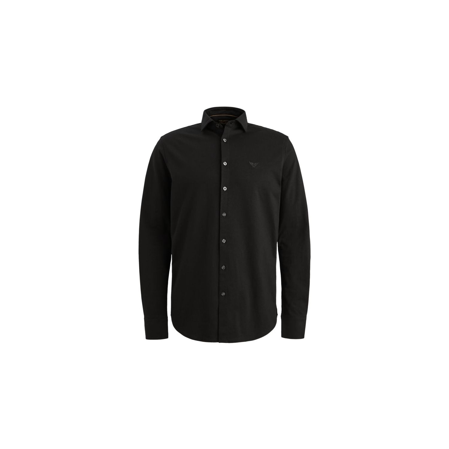 PME-Legend LONG SLEEVE SHIRT Satin Jersey Black