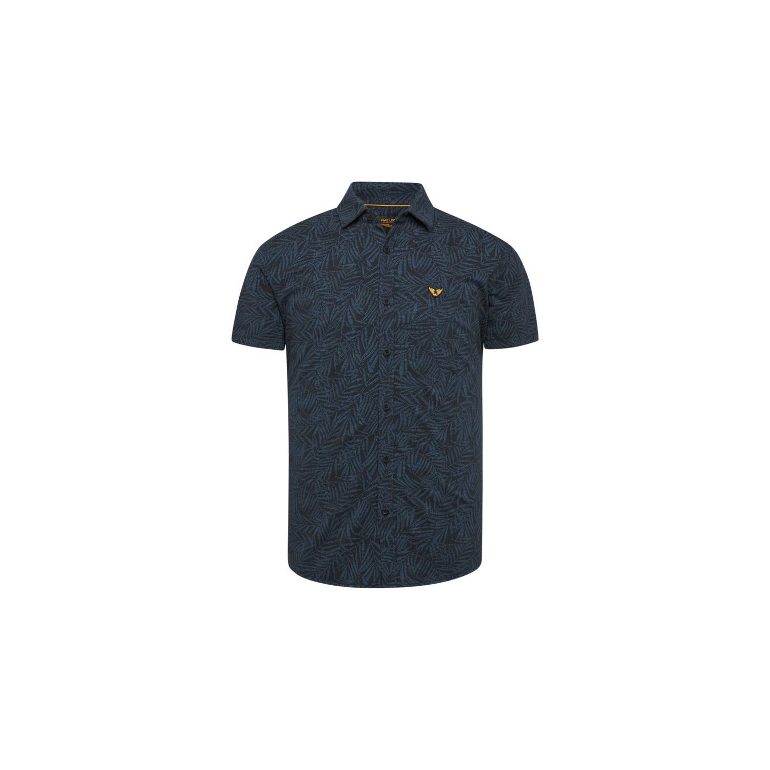 Pme legend s/s shirt print pique jersey dark navy