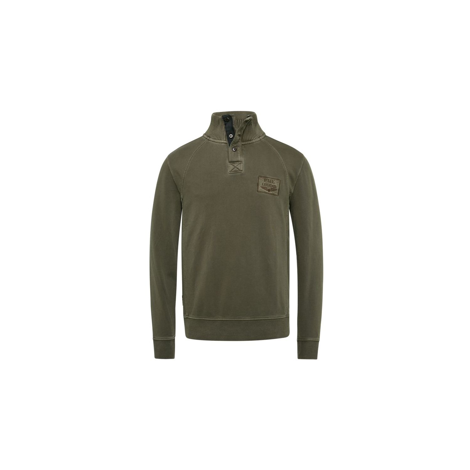 Pme legend half button/zip collor sweat tarmac