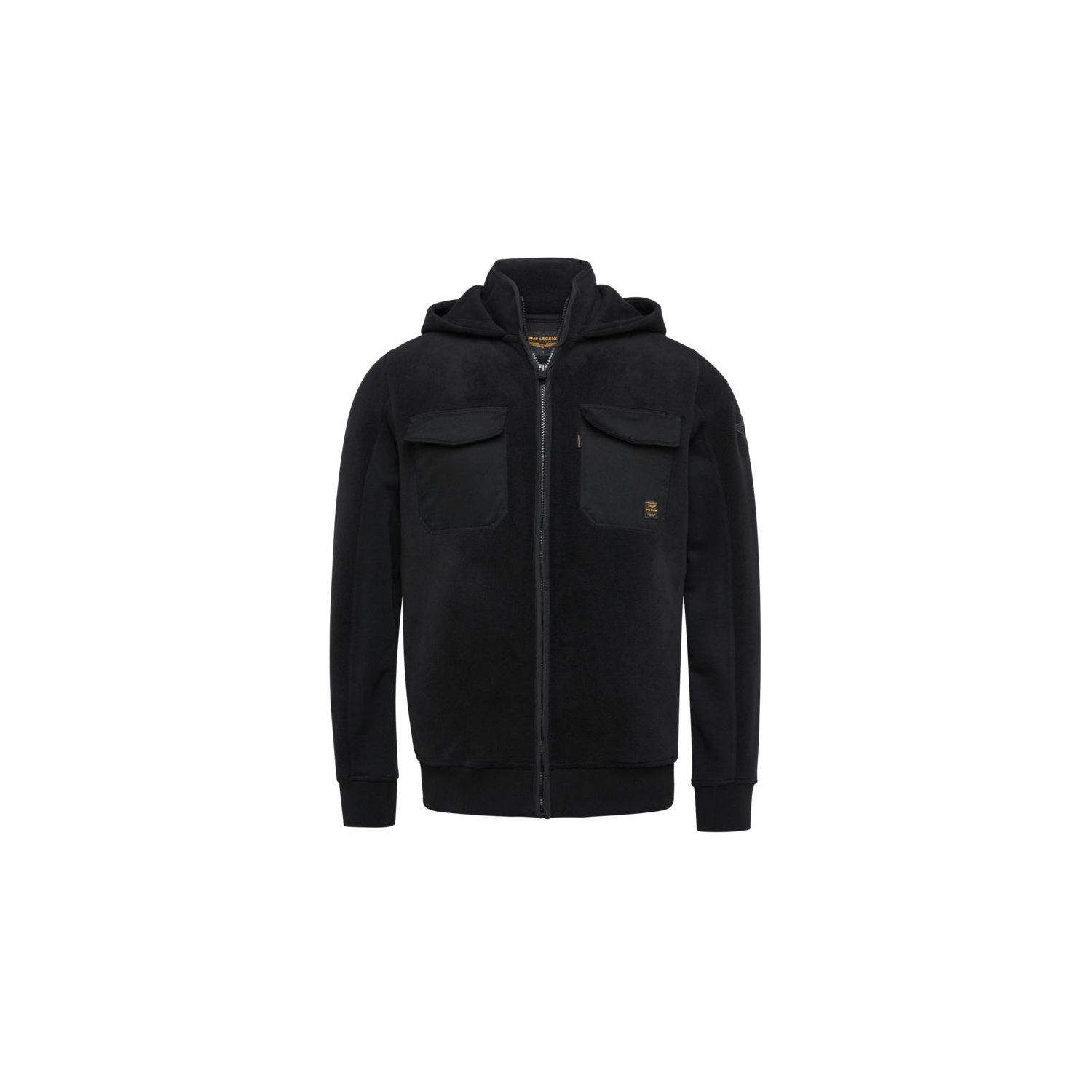 Pme legend zip jacket teddy hoodie black