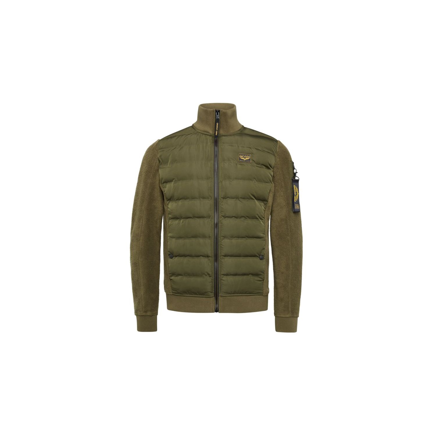 PME Legend zip jacket fleece mixed padded olive