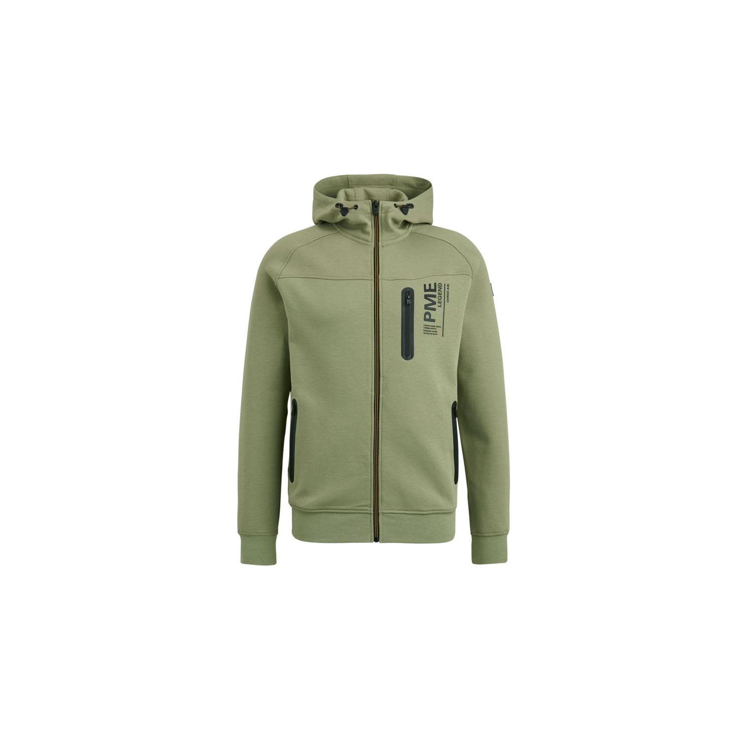 Pme legend zip jacket interlock sweat oil green