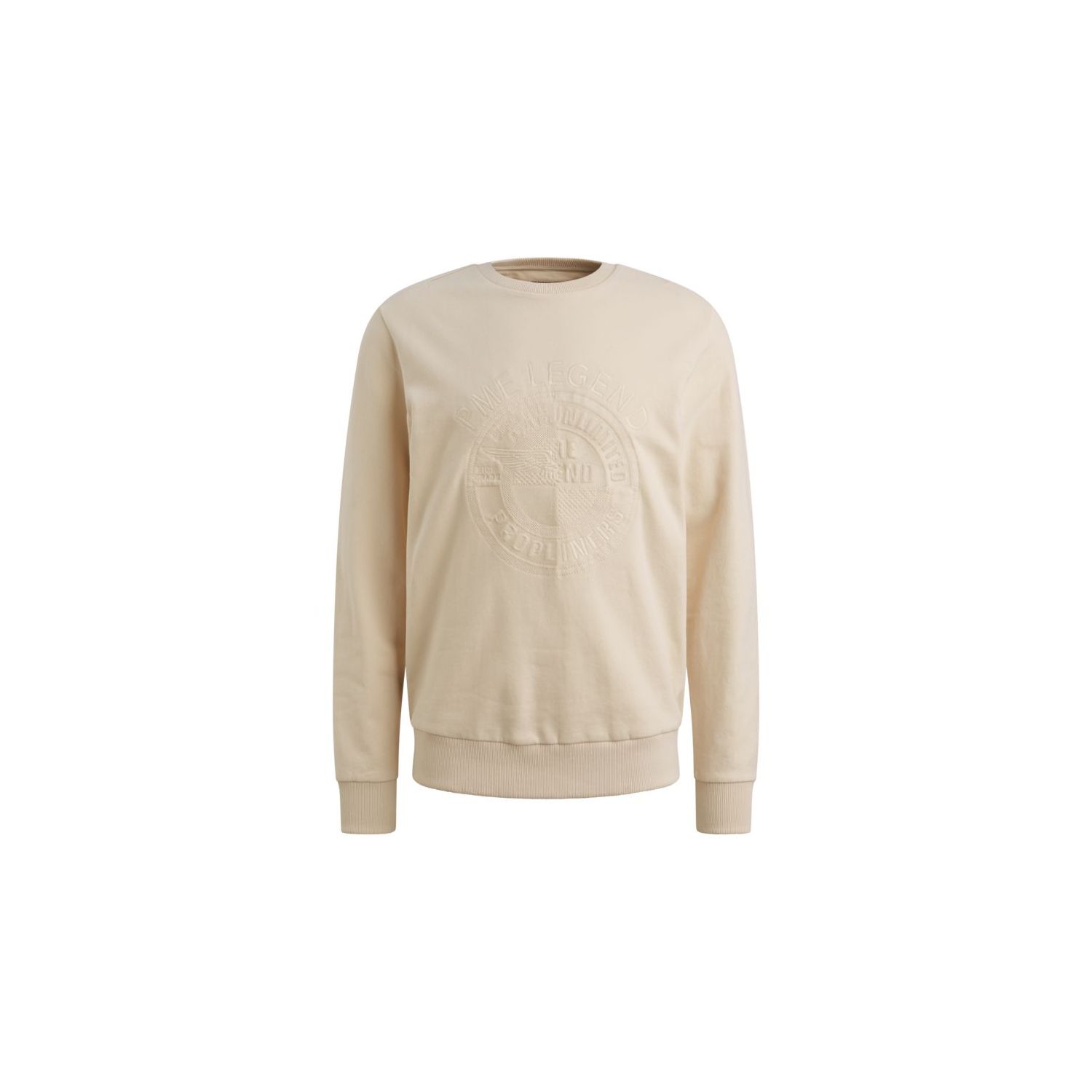 PME-Legend Crewneck peached fleece Bone White