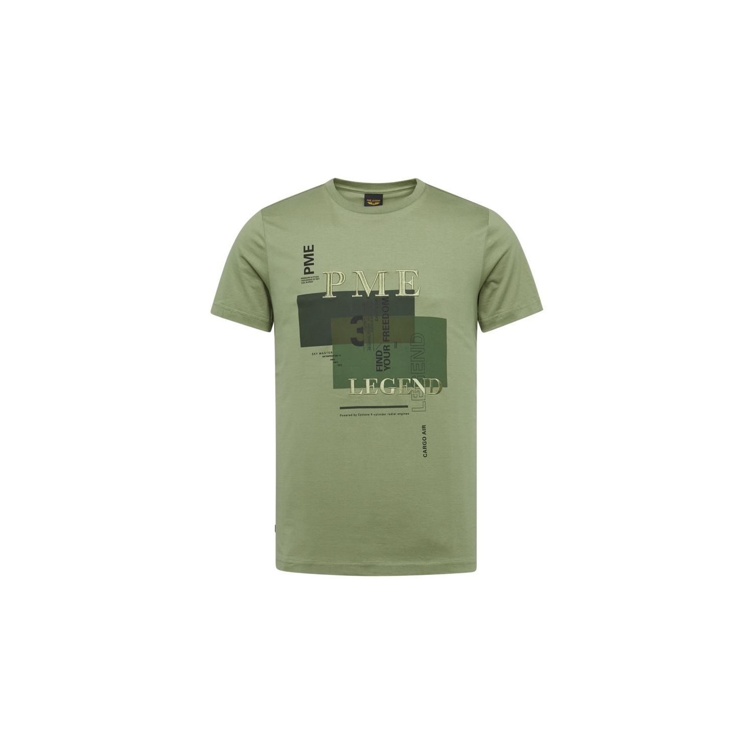 Pme legend s/s r-neck single jersey oil green