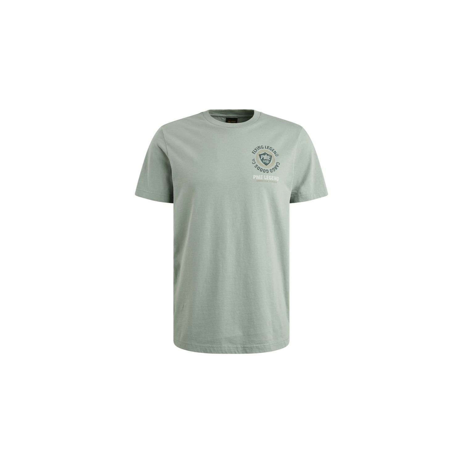 PME-Legend Short sleeve r-neck single jersey Silve
