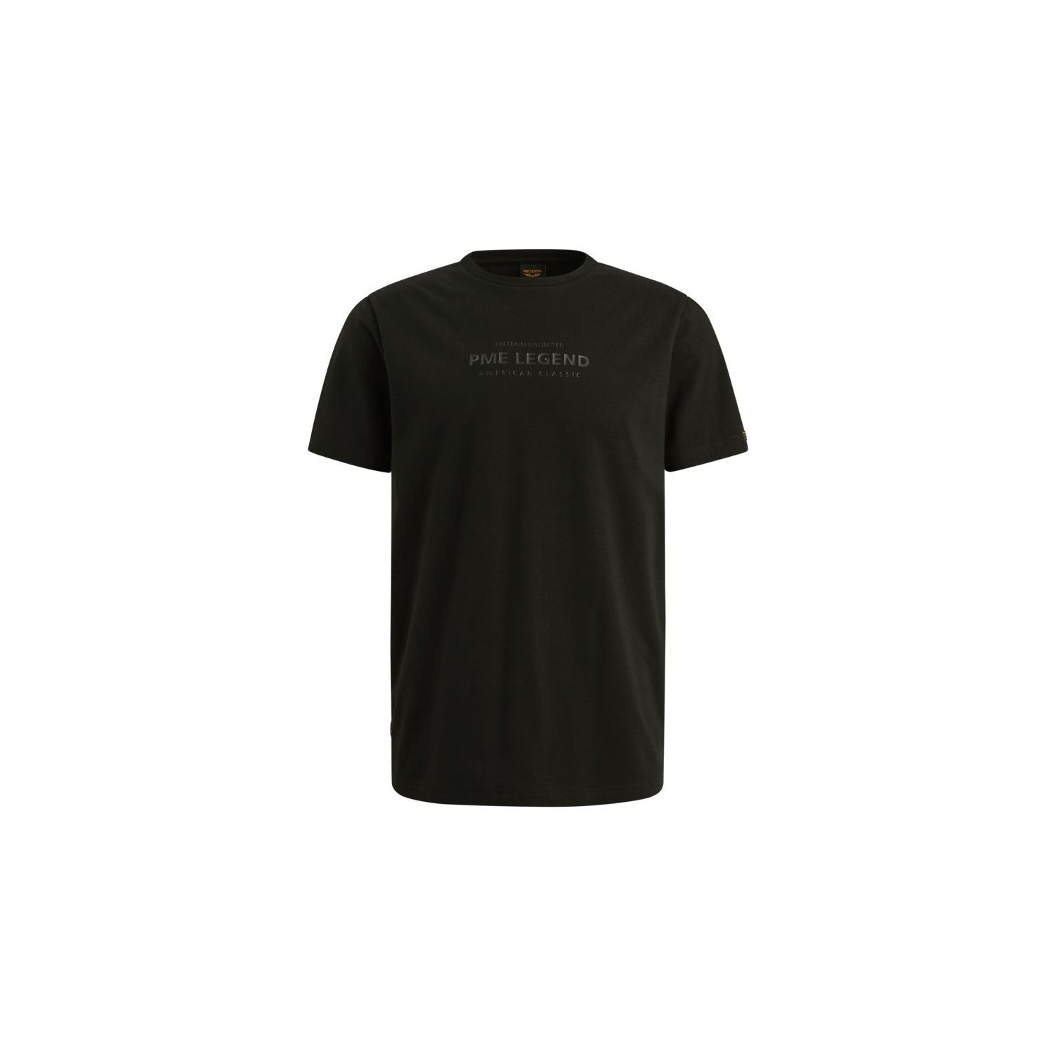 PME-Legend Short sleeve r-neck cotton elastan Blac