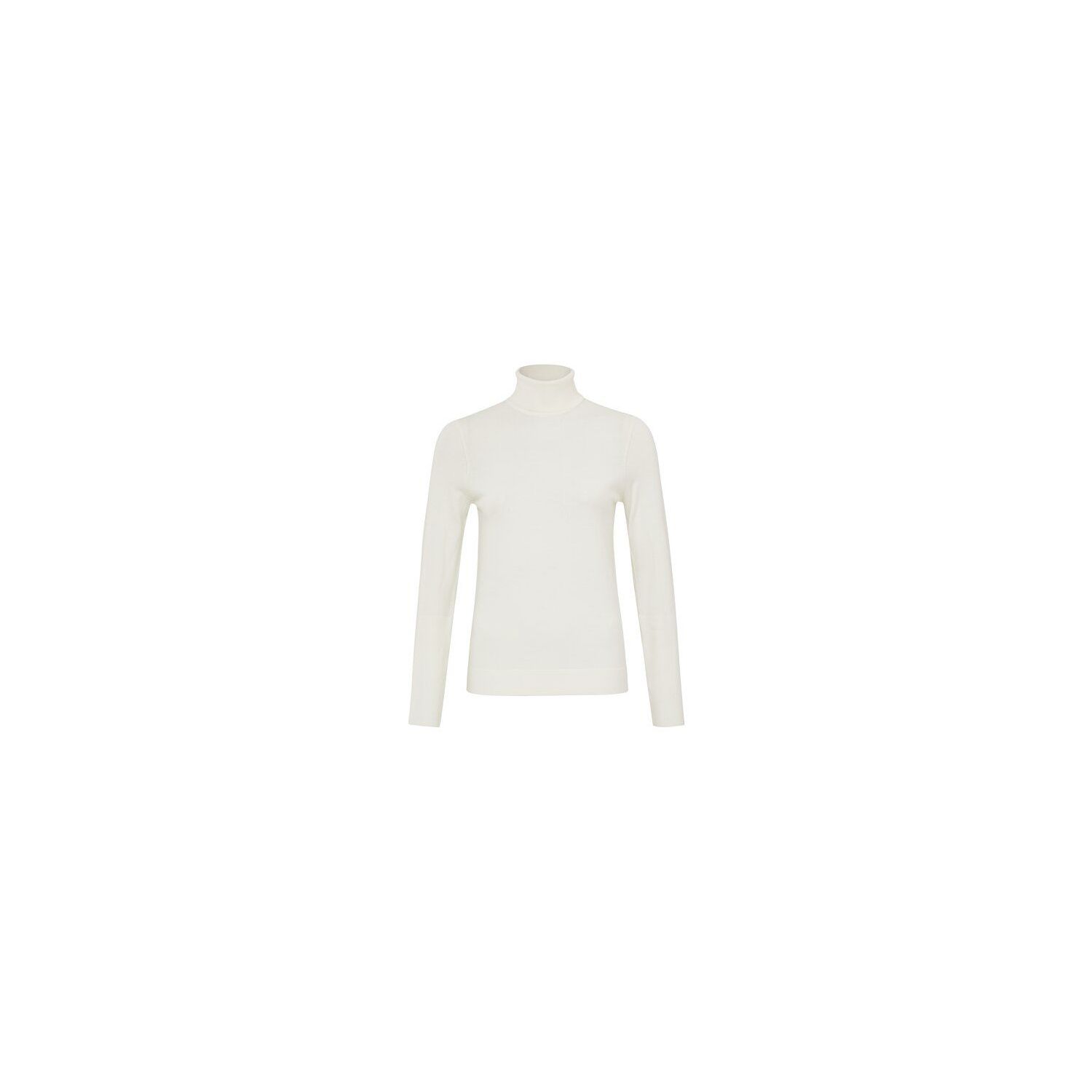 Yaya fitted turtleneck sweater with buttons white