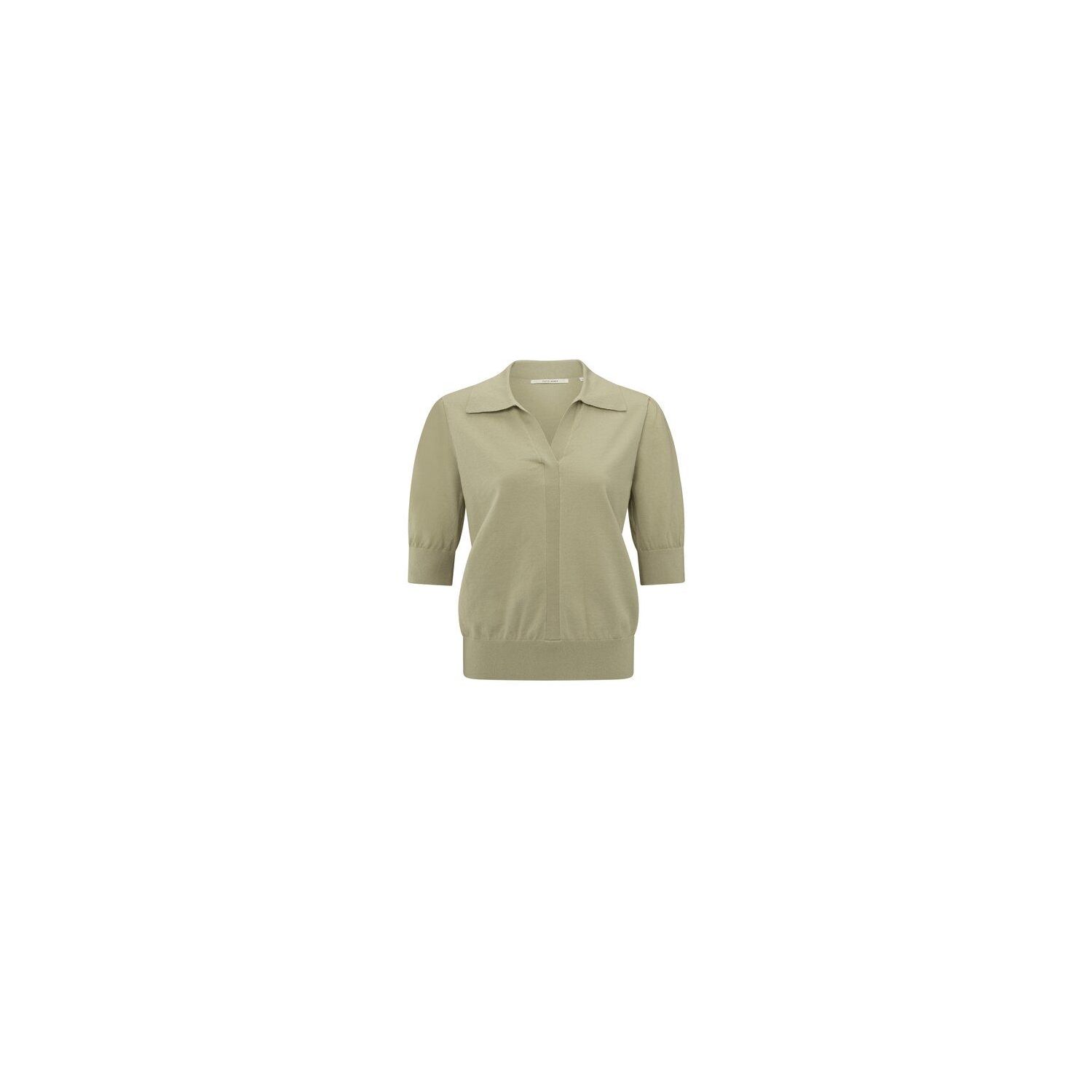 YAYA Knitted polo soft green