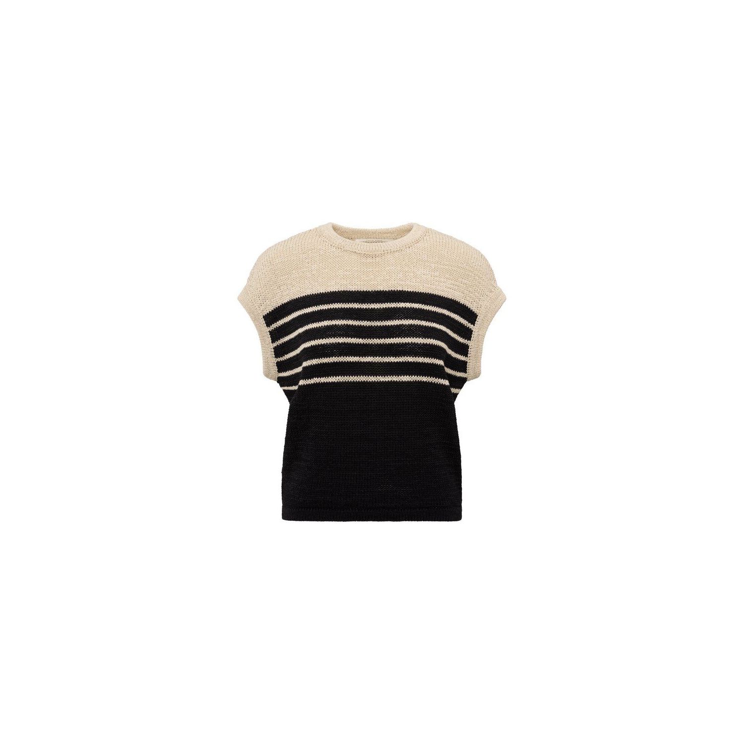 YAYA Sleeveless knitted top summer sand dessin