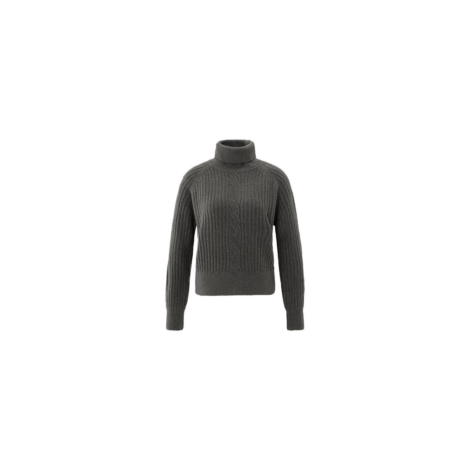 YAYA Coltrui met kabeldetail dark taupe grey mela