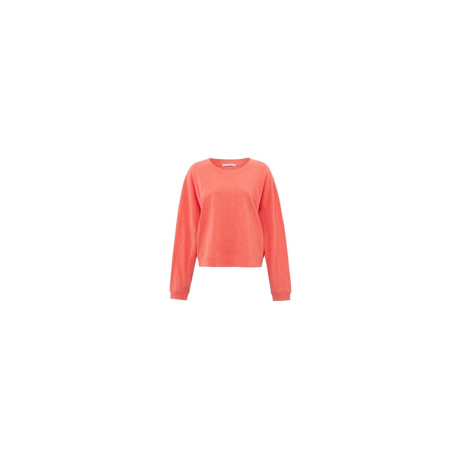 YAYA sweatshirt slub effect peach orange