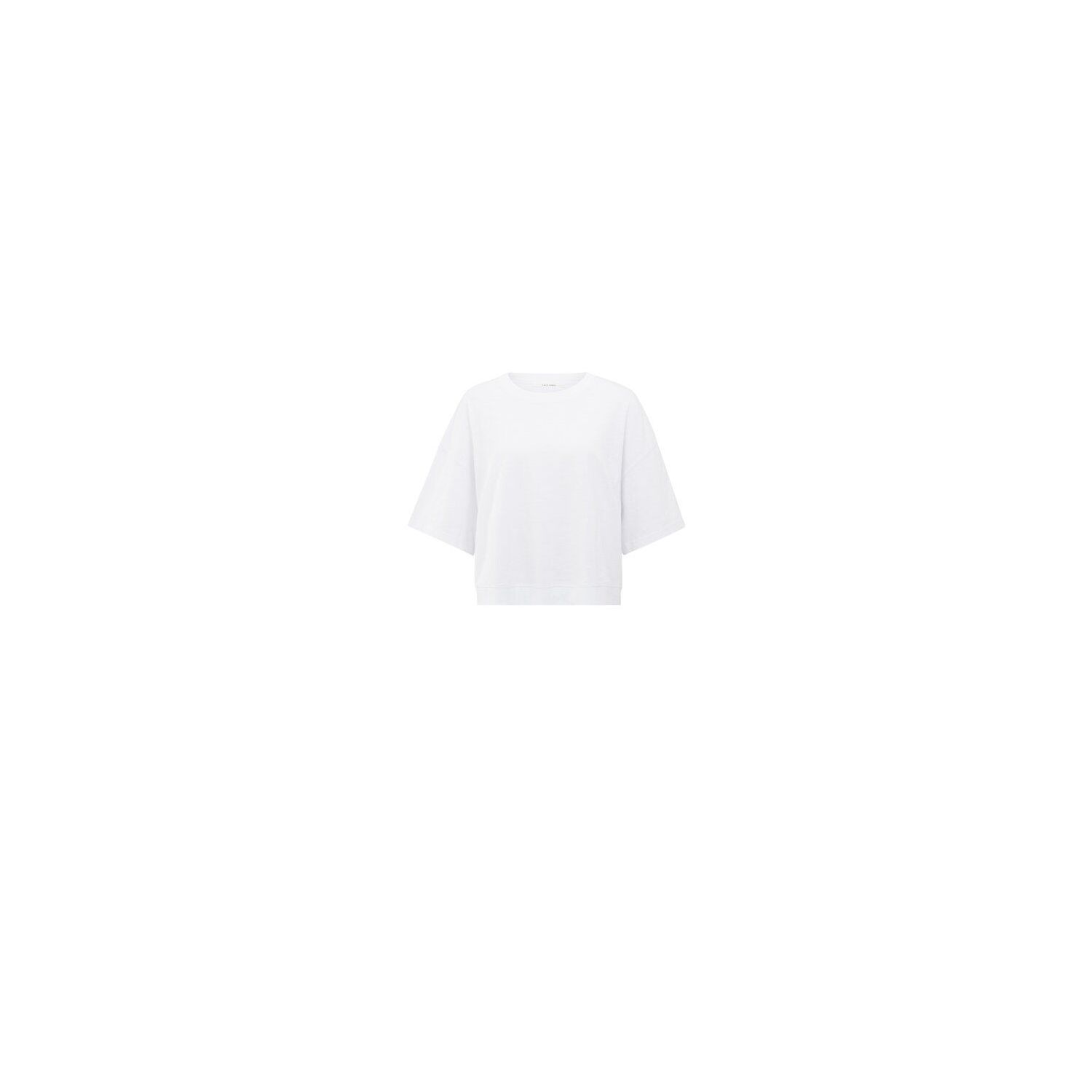 YAYA T-shirt with slub texture pure white