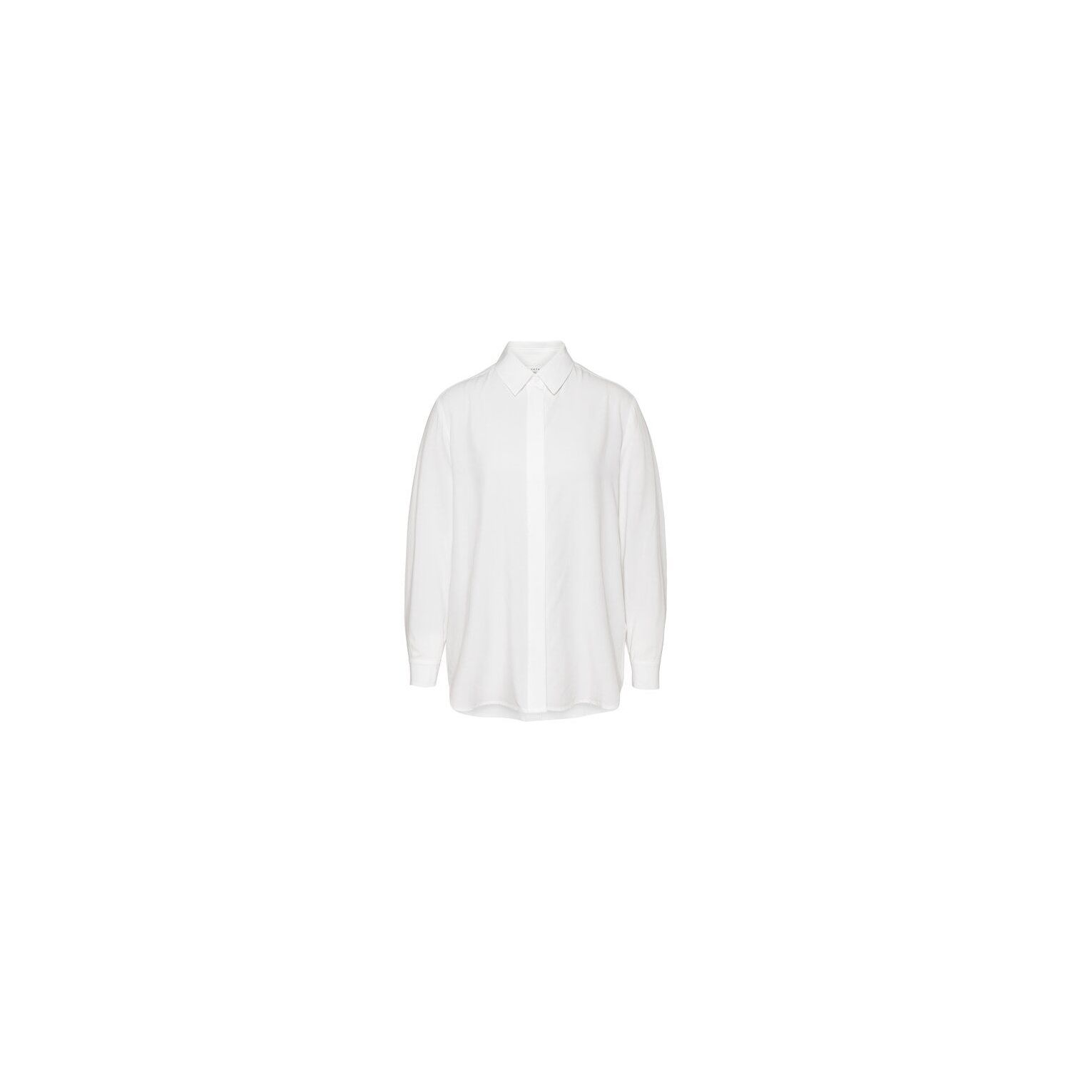 Yaya woven l/s blouse with buttons pure white