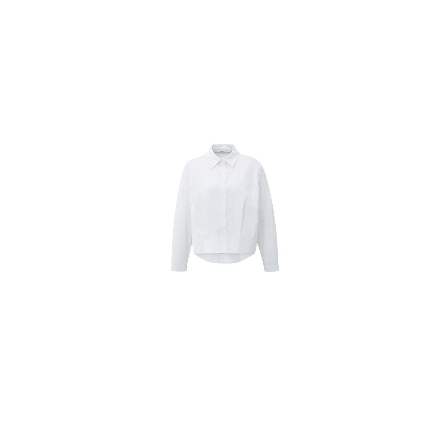 YAYA Poplin blouse met plooidetails pure white