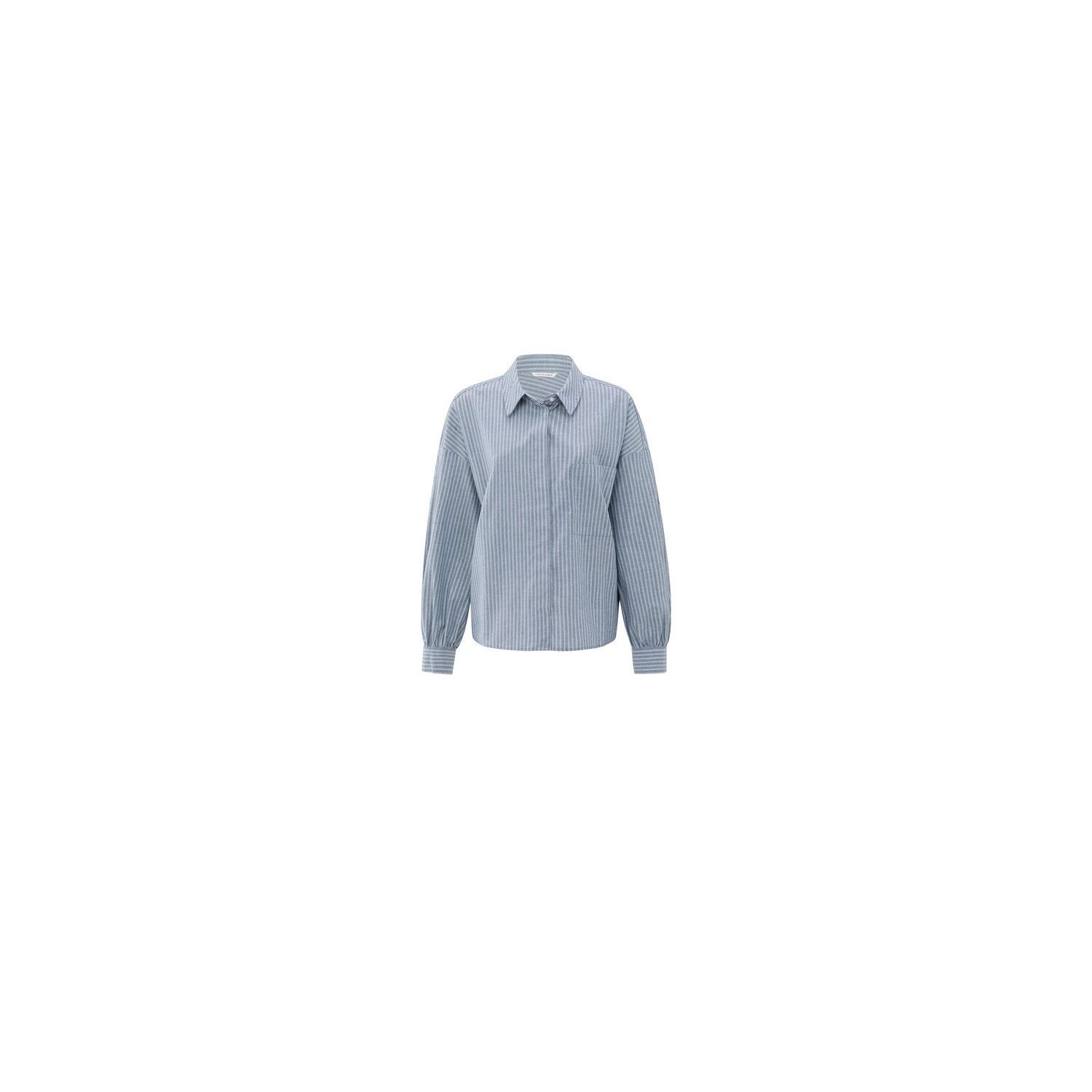 YAYA Gestreepte blouse vintage blue dessin