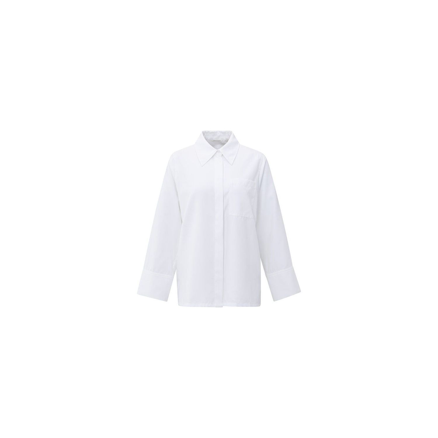 YAYA Blouse met brede manchetten pure white