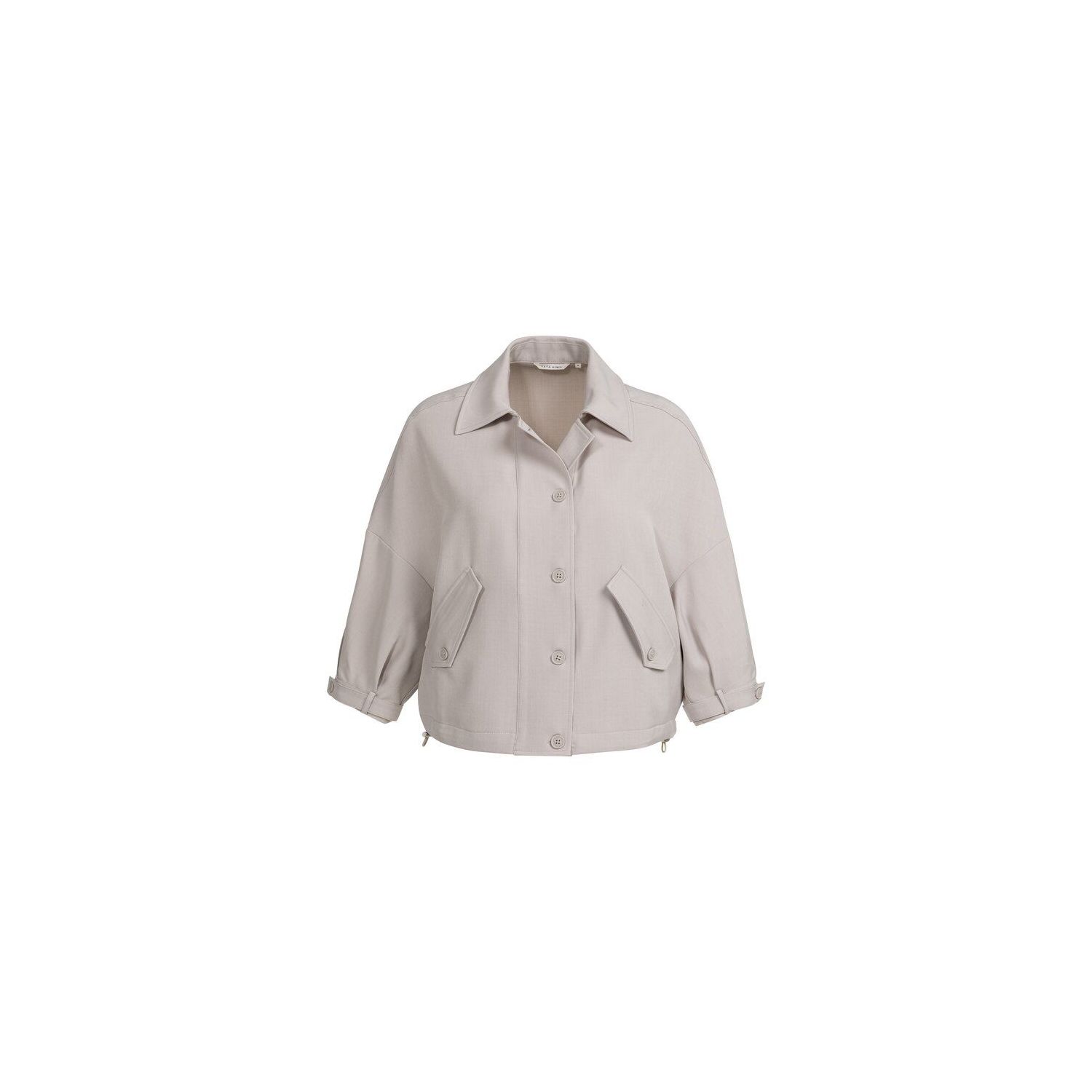 YAYA Blousejack met klepzakken steel wool grey