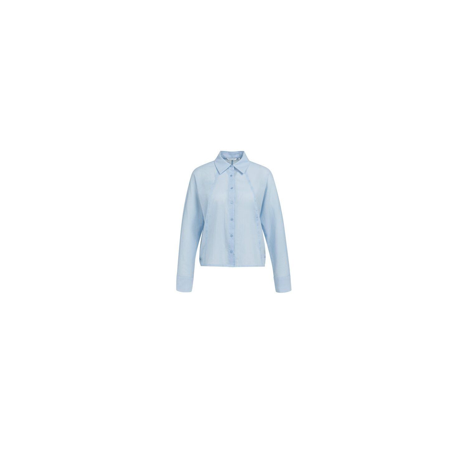 YAYA Batwing blouse with cut seams light blue