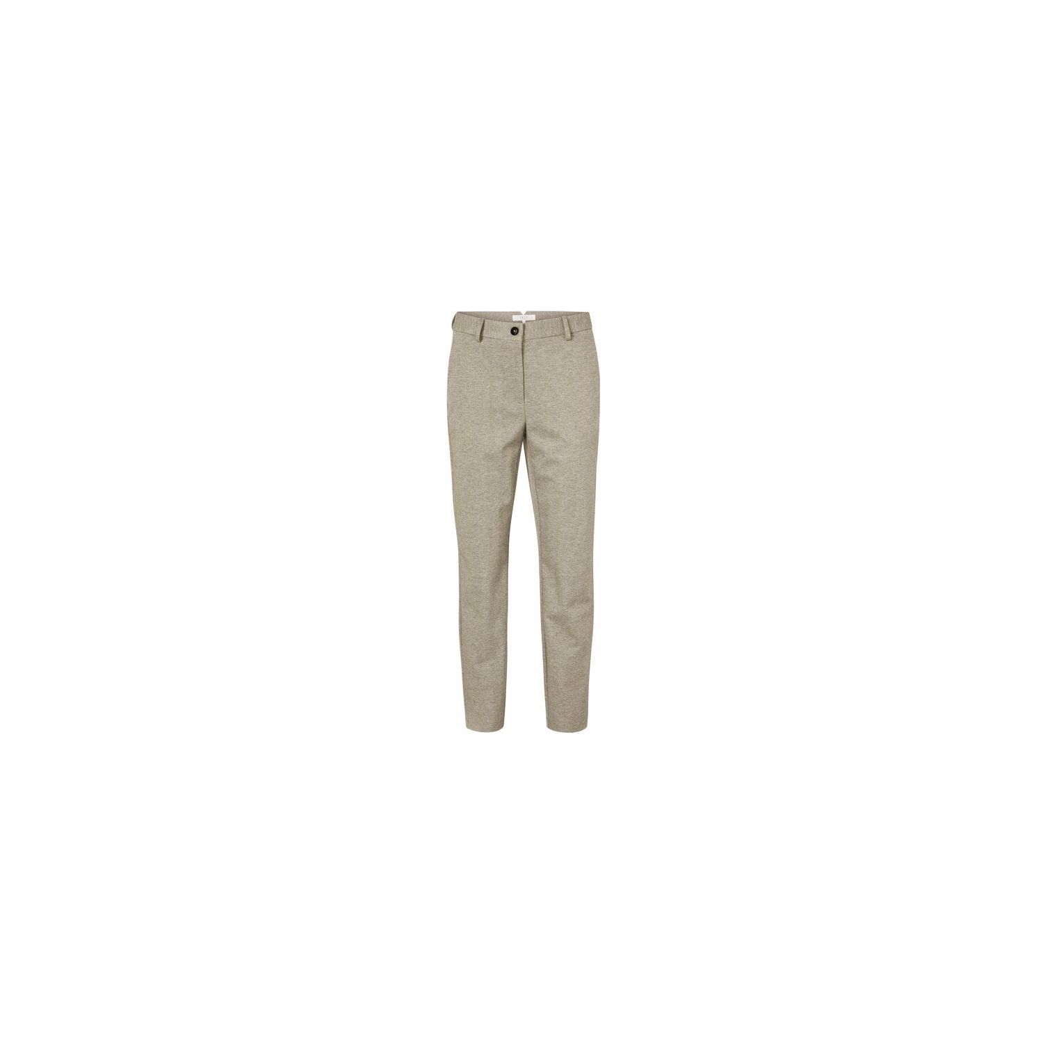 Yaya soft herringbone trousers beige melange