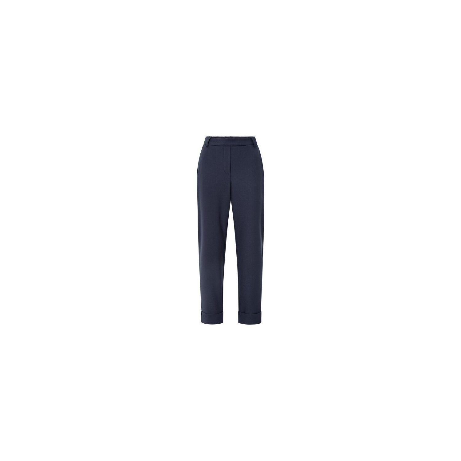 YAYA Broek met omgeslagen zoom inkwell blue