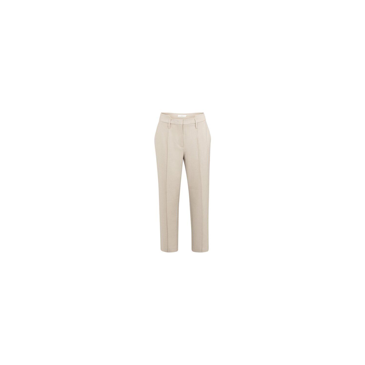 YAYA Broek met taillebanddetail oxford tan brown m