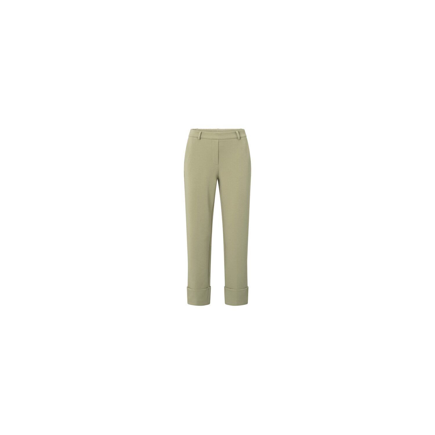 YAYA Jersey tailored trousers soft green
