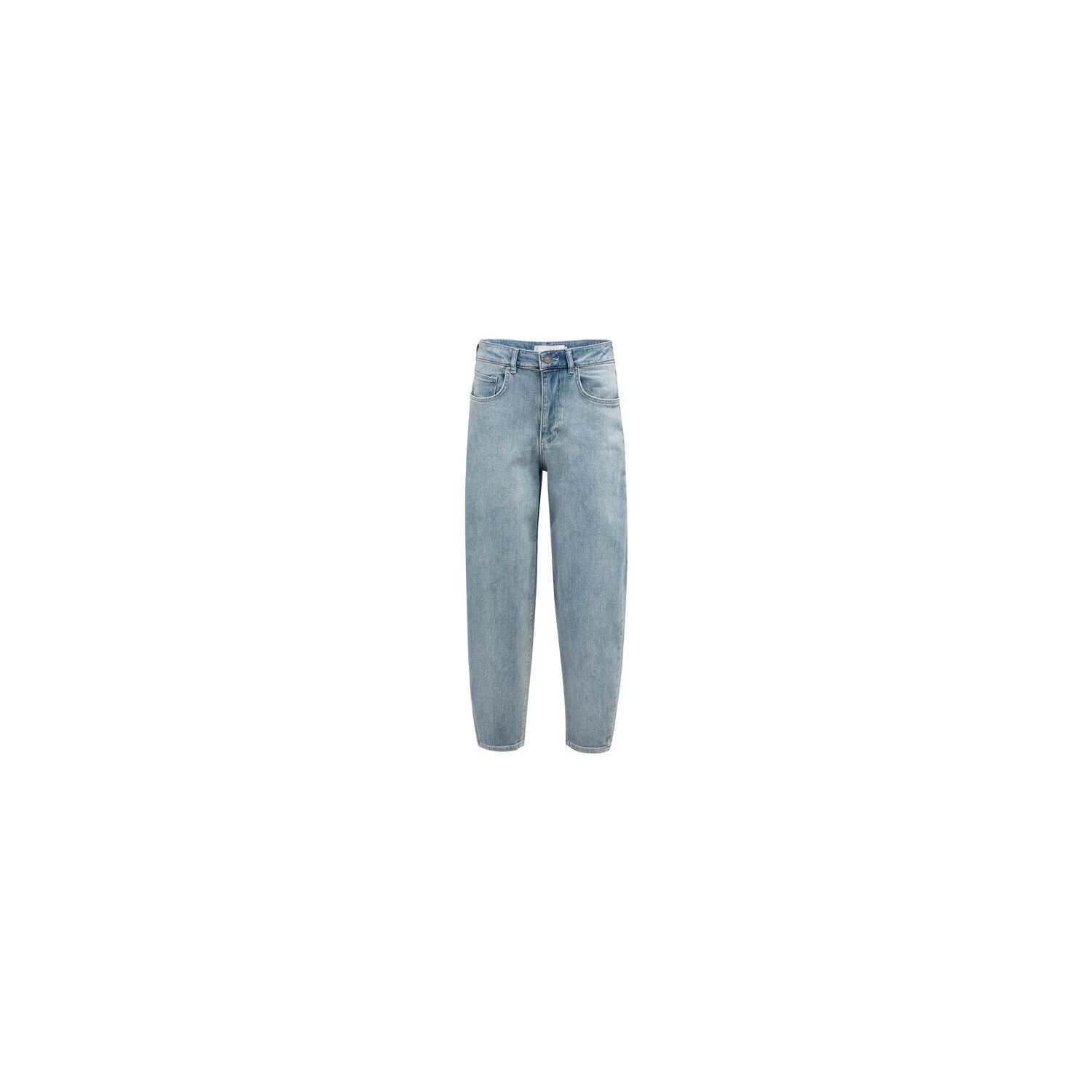 YAYA Denim broek met losse pasvorm mid blue denim