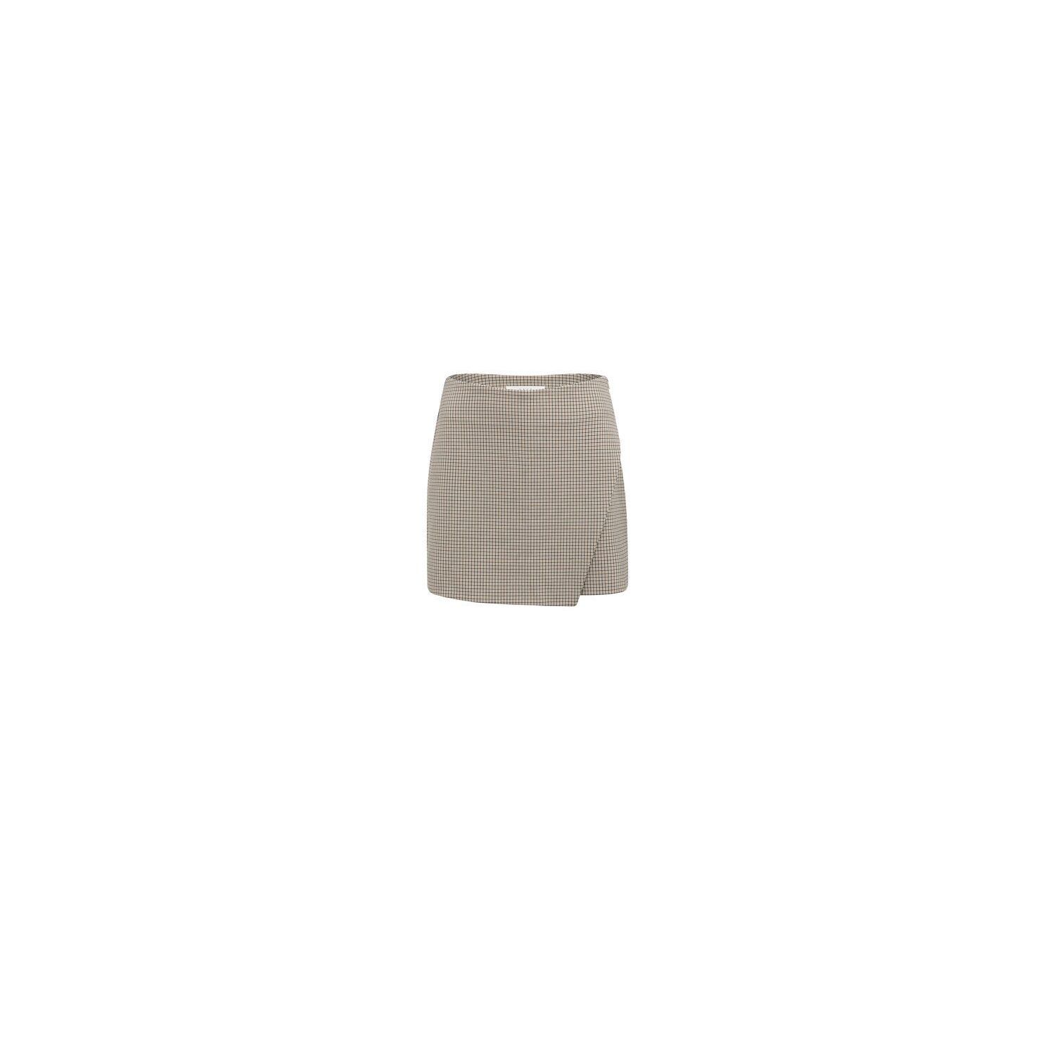 YAYA Geruite minirok beige dessin