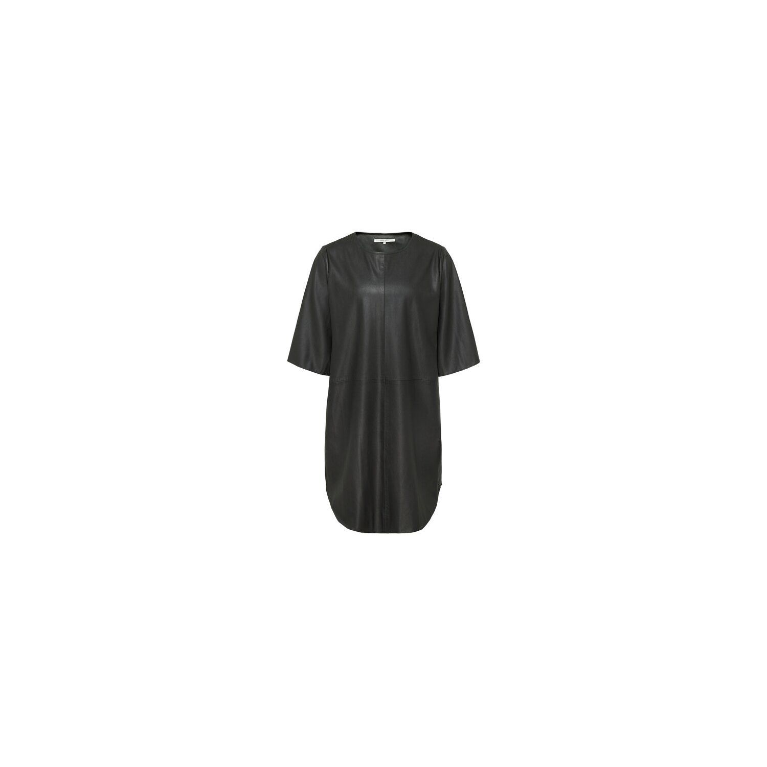 Yaya faux leather dress 3/4 sleeves black