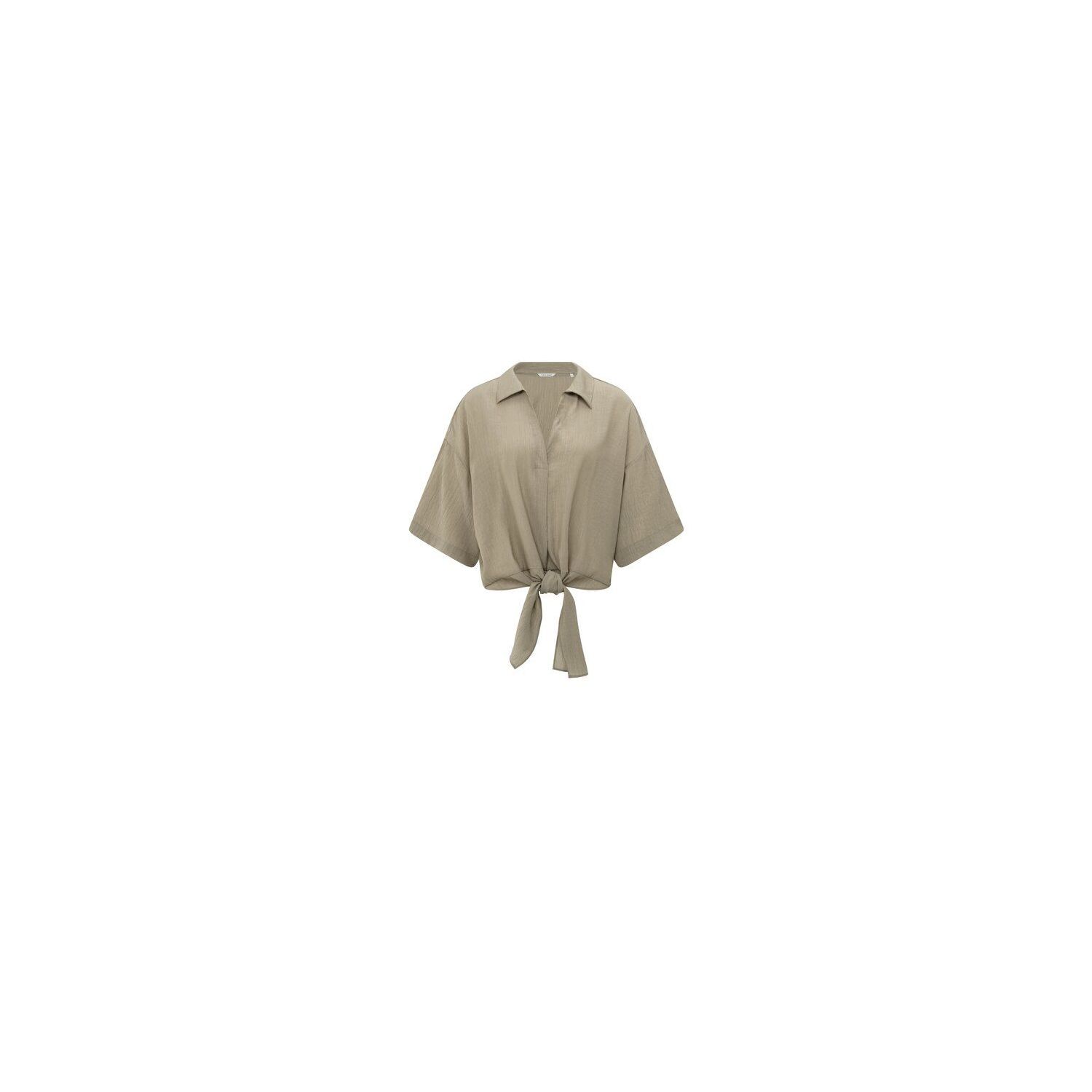YAYA Top with knotted detail seneca rock beige