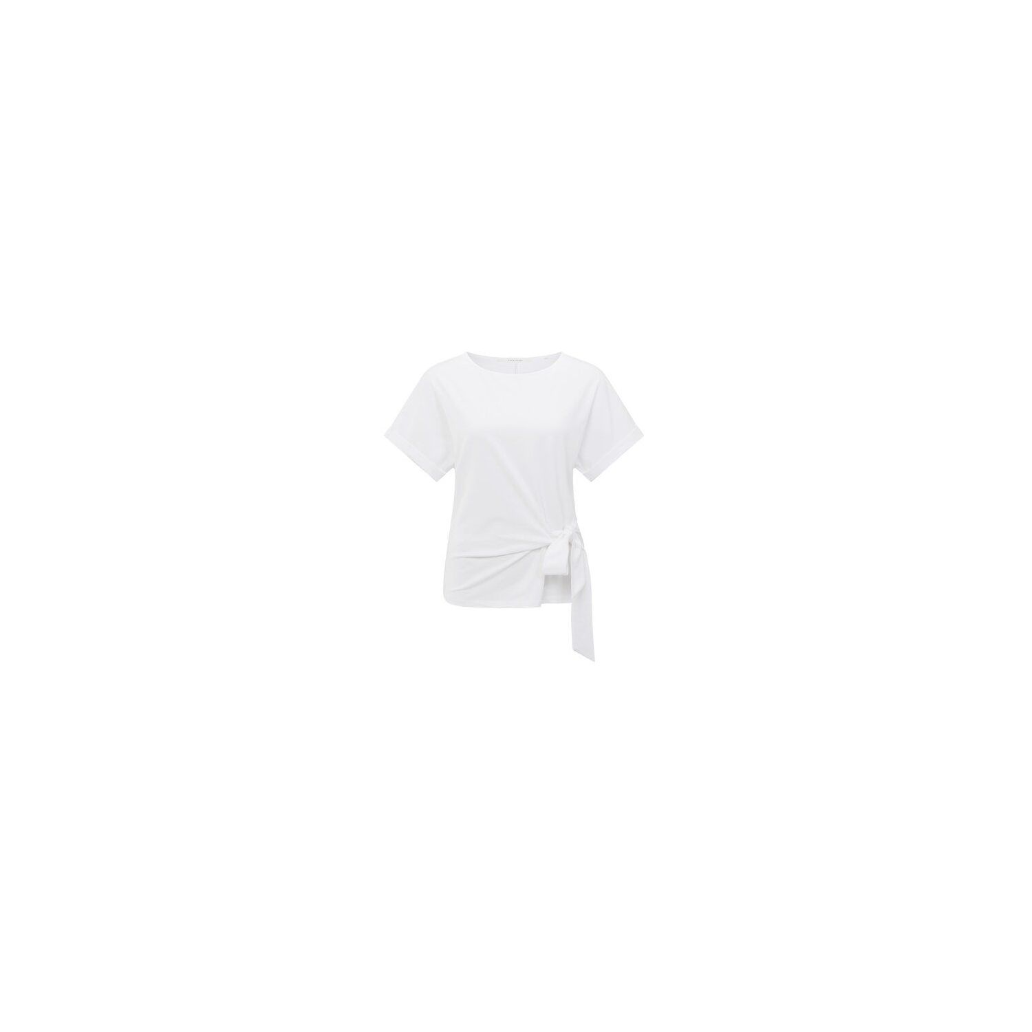 YAYA T-shirt with knotted detail pure white