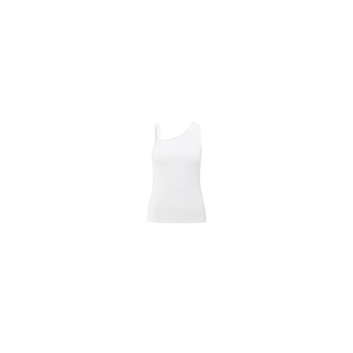 YAYA Top with asymmetric neckline pure white