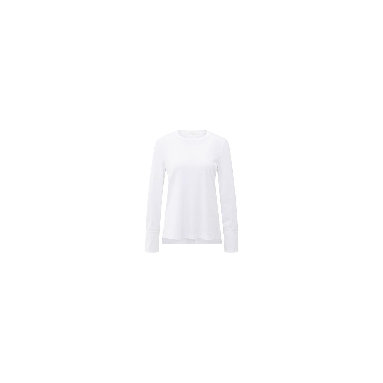 YAYA Jersey top met manchetten pure white