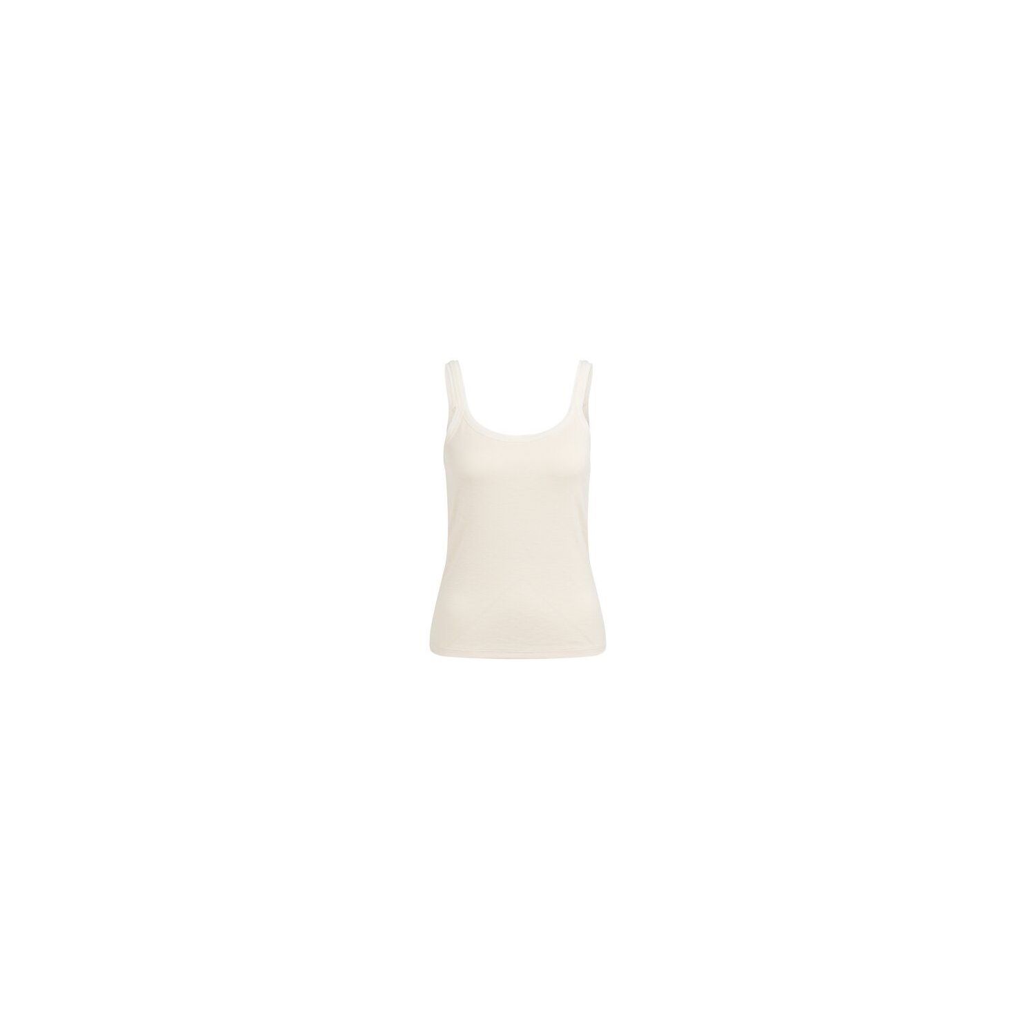 YAYA Singlet met mesh afwerking creme beige