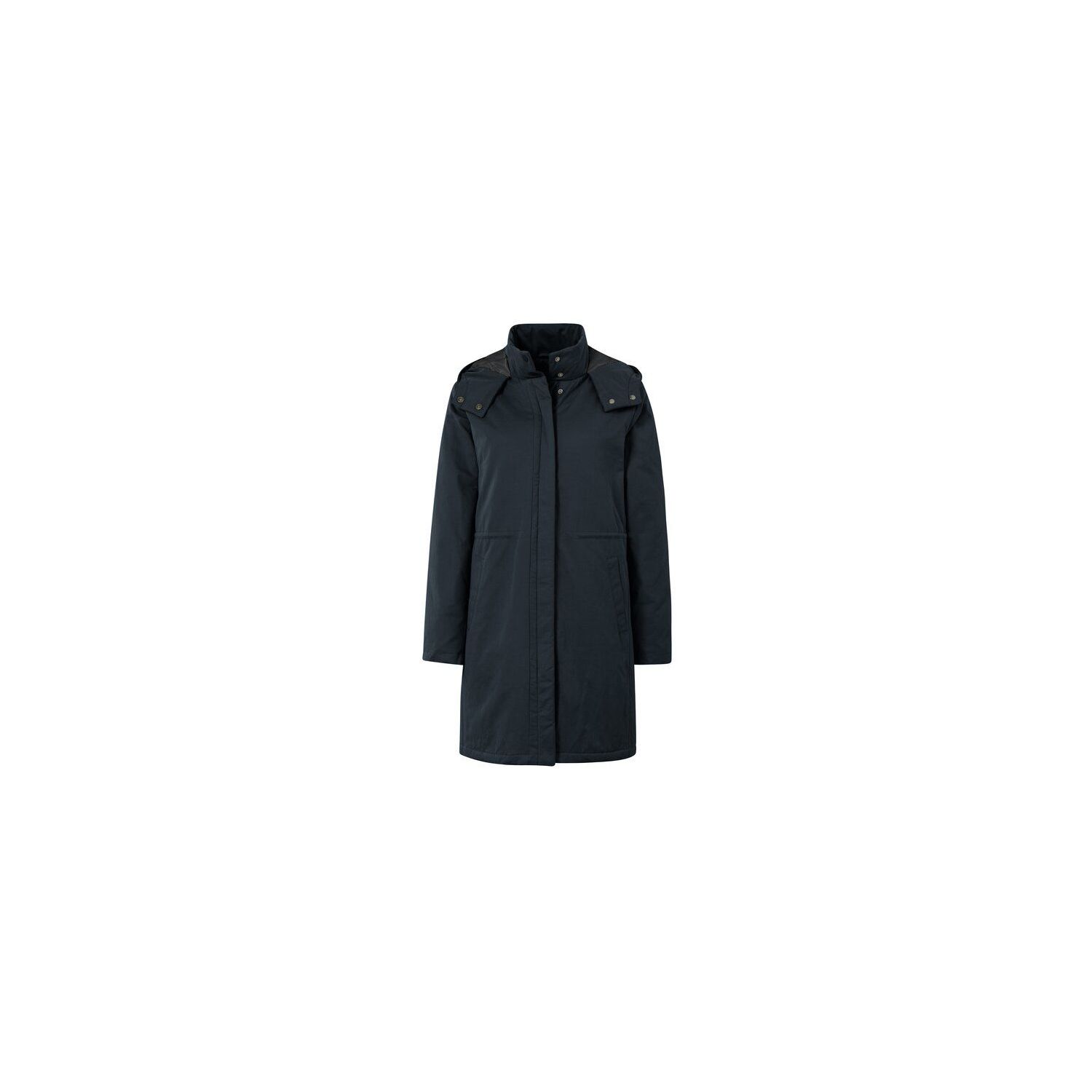 Yaya woven parka jacket cotton blend anthracite