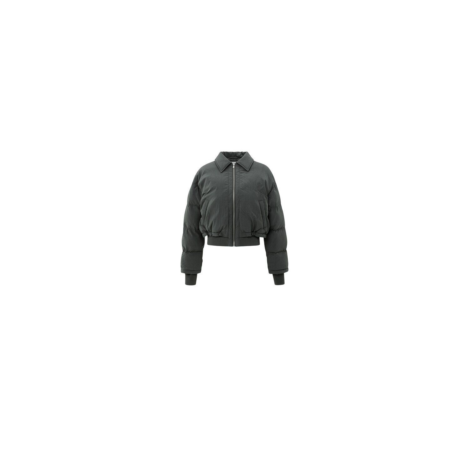 YAYA Gewatteerde korte jas oyster black