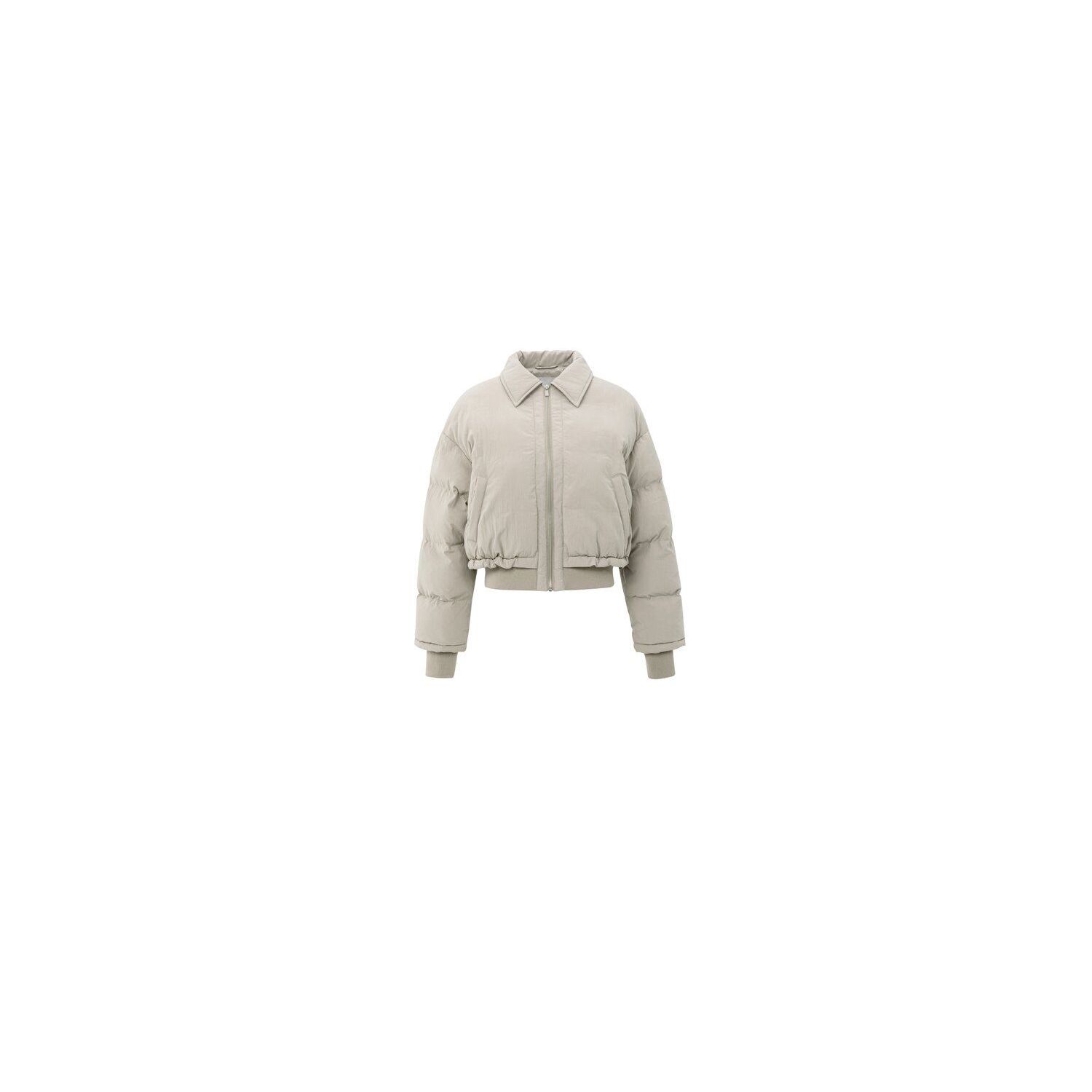 YAYA Gewatteerde korte jas sand beige