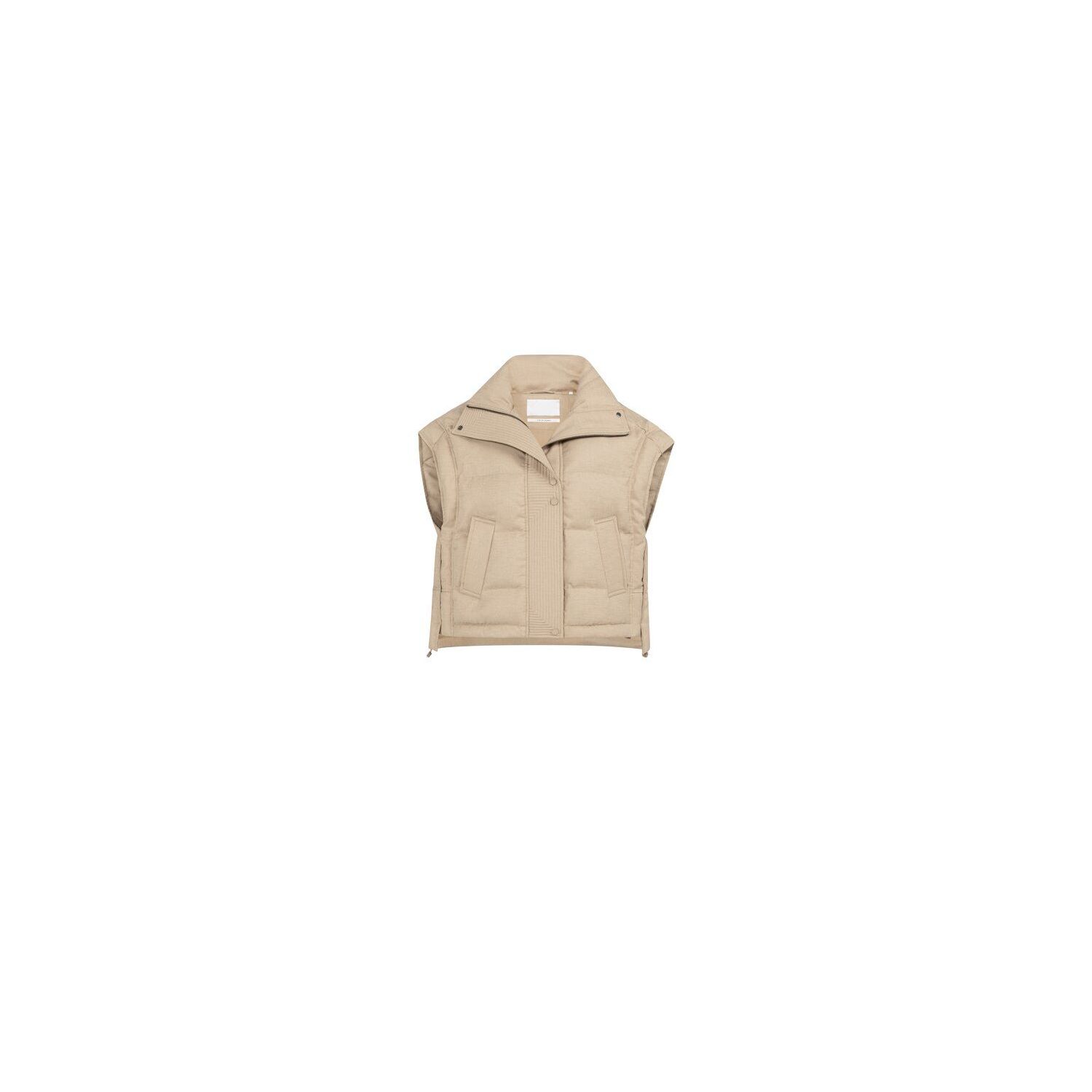 YAYA Oversized bodywarmer met kraag gold