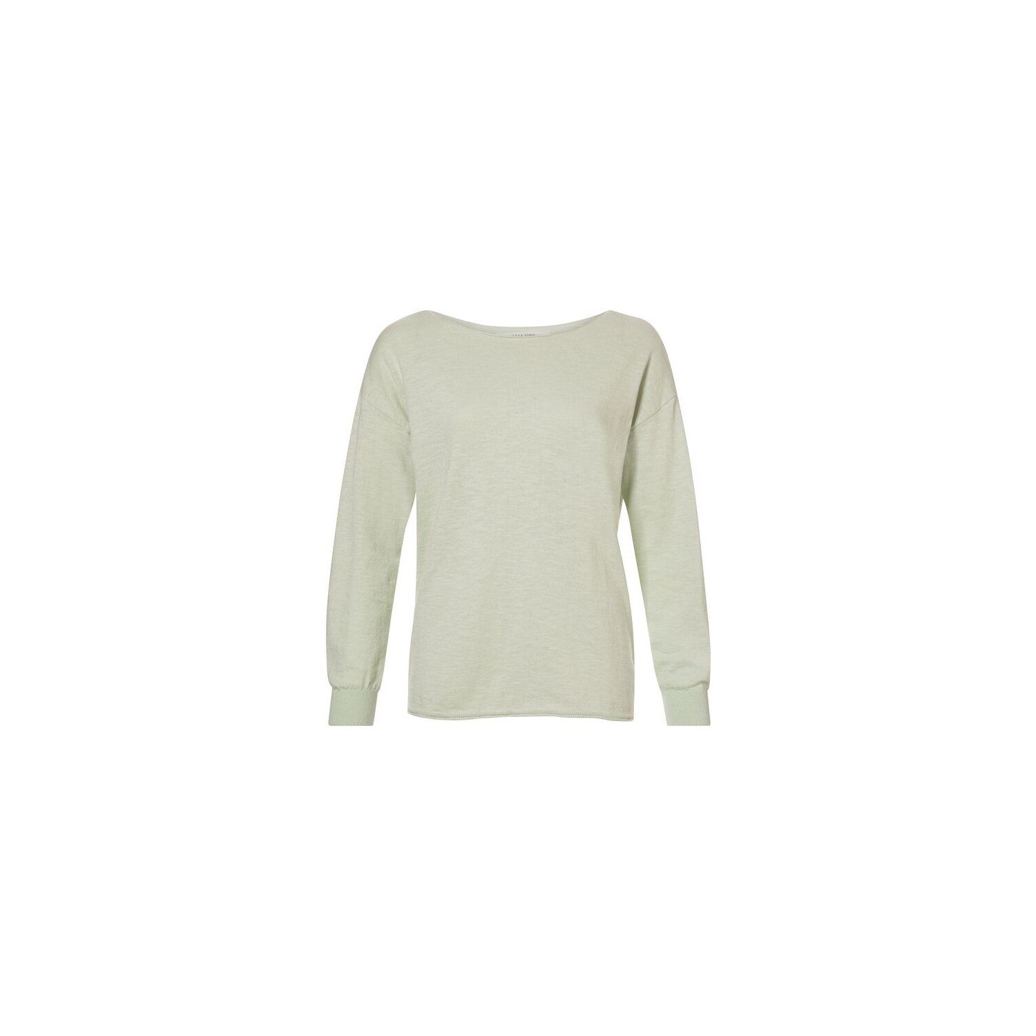 Yaya boatneck sweater l/s slub yarn dewkist green