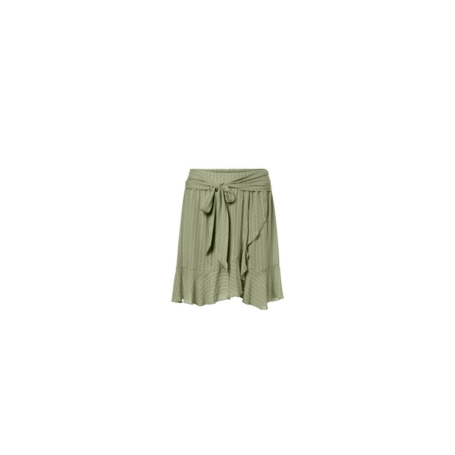 Yaya mini wrap skirt seagrass green dessin